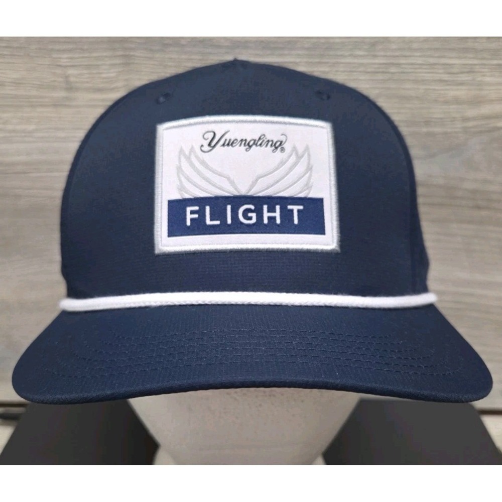 Yuengling Flight Lager Beer Mesh Trucker Snapback Hat Cap Blue White H2